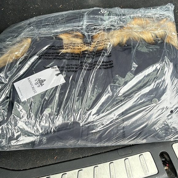 Rain forest jacket for sale . Size L dark blue and gray $150 - Picture 2 of 3